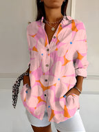 MELODIE – Elegant Floral Button Shirt